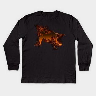 Dragon From The Ashes on Black Kids Long Sleeve T-Shirt